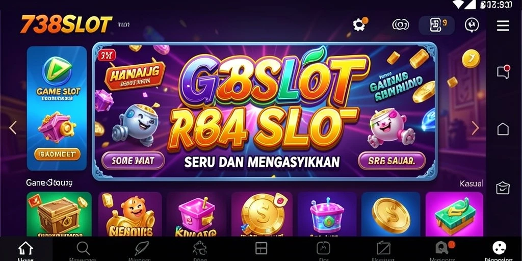 Tampilan antarmuka yang menarik dan ramah pengguna di 738SLOT.