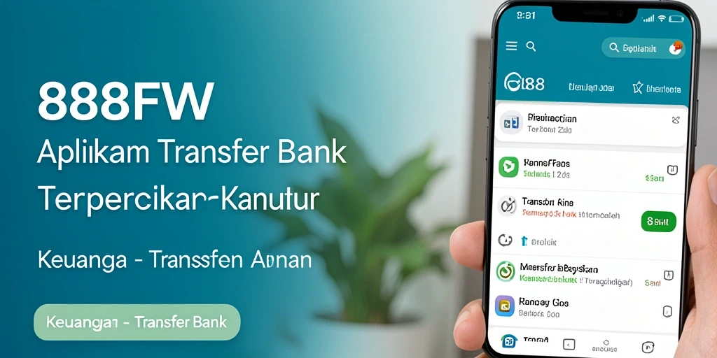 Antarmuka pengguna 888FW yang sederhana dan efektif untuk Transfer Bank.