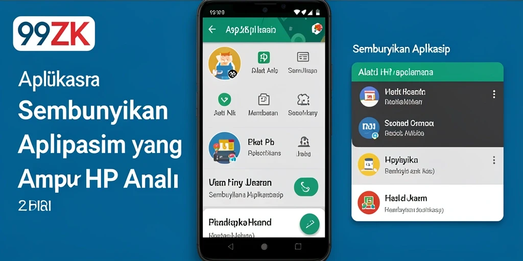 Antarmuka 99ZK yang mudah digunakan untuk menyembunyikan aplikasi.
