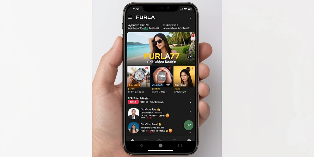 Antarmuka pengguna FURLA77 untuk Edit Video Reels yang menarik dan mudah digunakan.