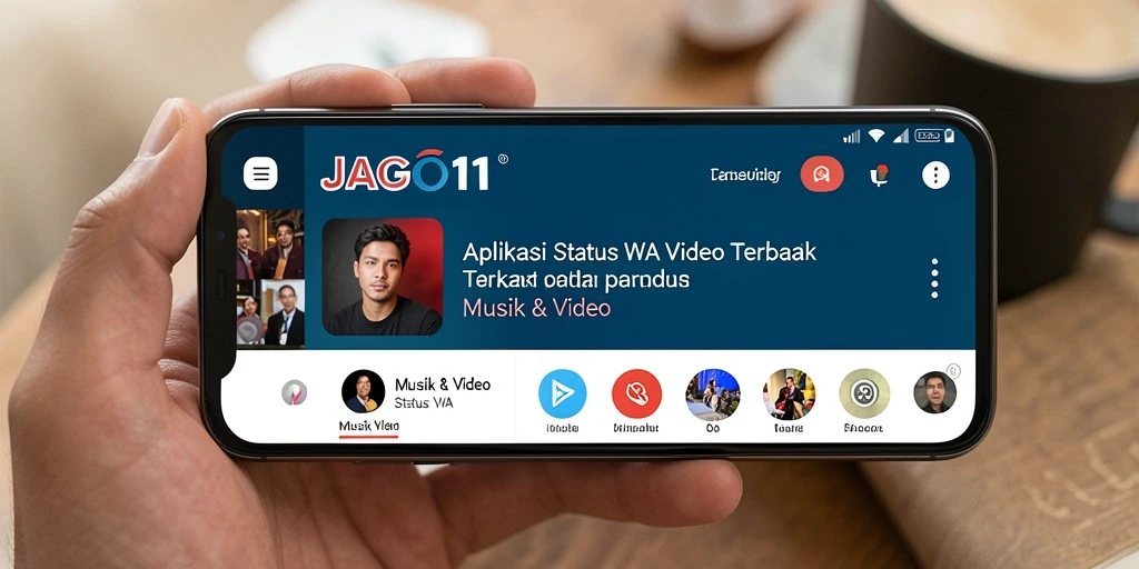 Antarmuka JAGO11 yang sederhana dan intuitif untuk Status WA Video.
