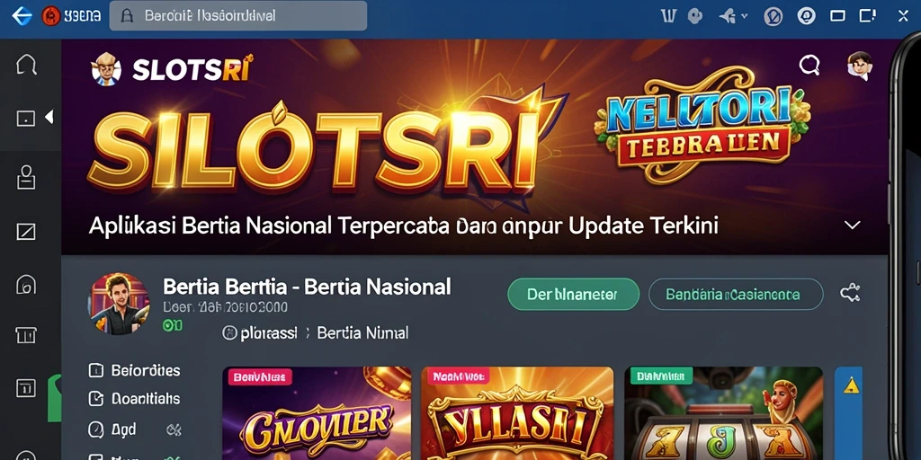 Tampilan antarmuka aplikasi Berita Nasional SLOTSRI yang informatif.