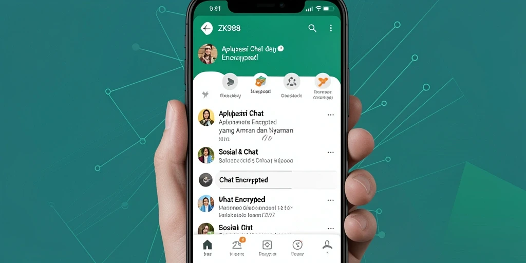 Tampilan antarmuka ZK988 yang menarik dan sederhana untuk komunikasi Chat Encrypted.