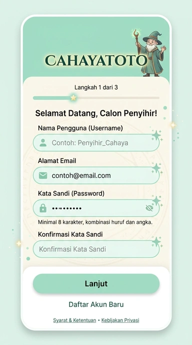 Panduan Buat Akun Baru cahayatoto untuk Android Indonesia